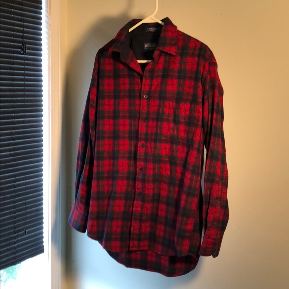 Pendleton Red, Green and Blue checkered wool shirt